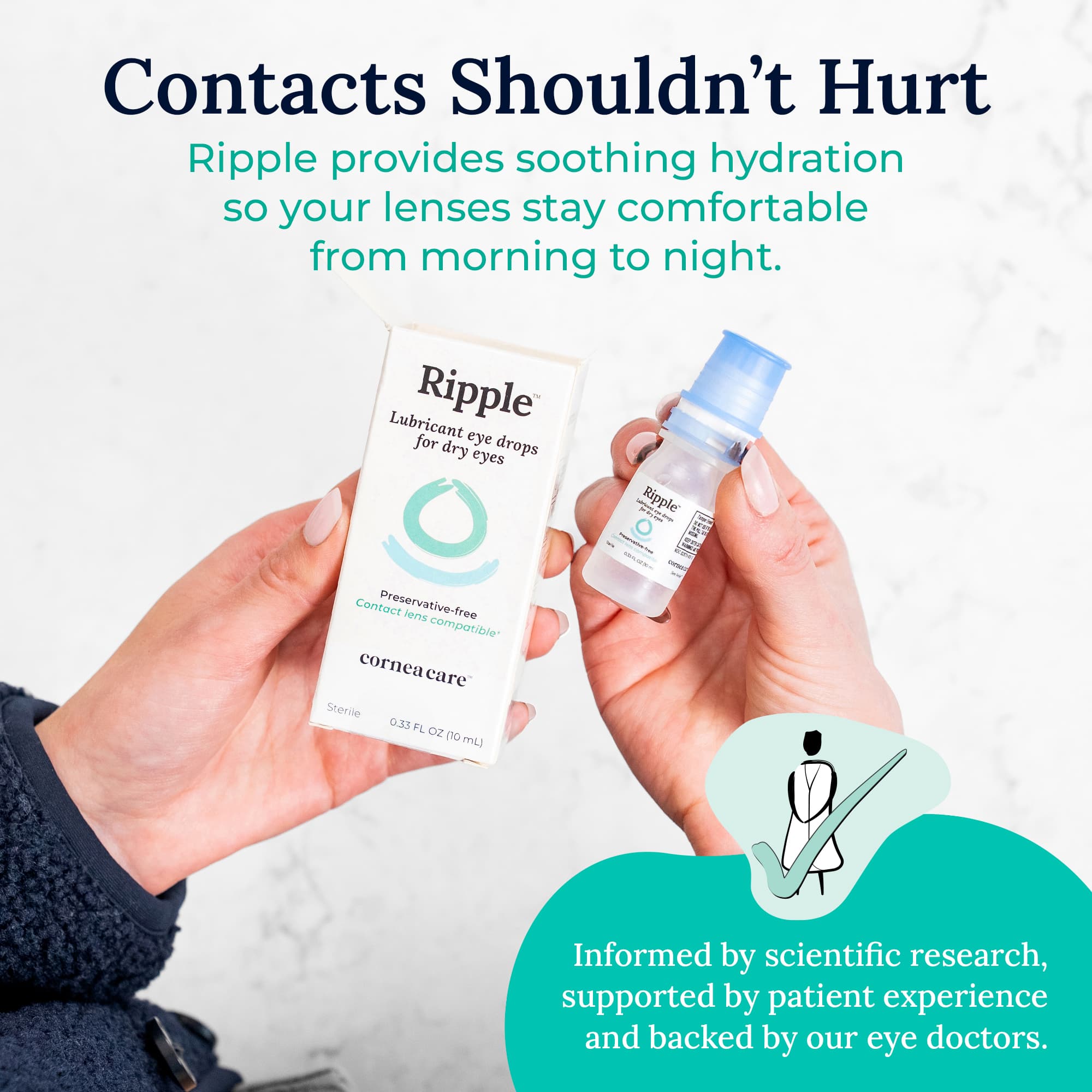 Lubricant Drops for Contact Users