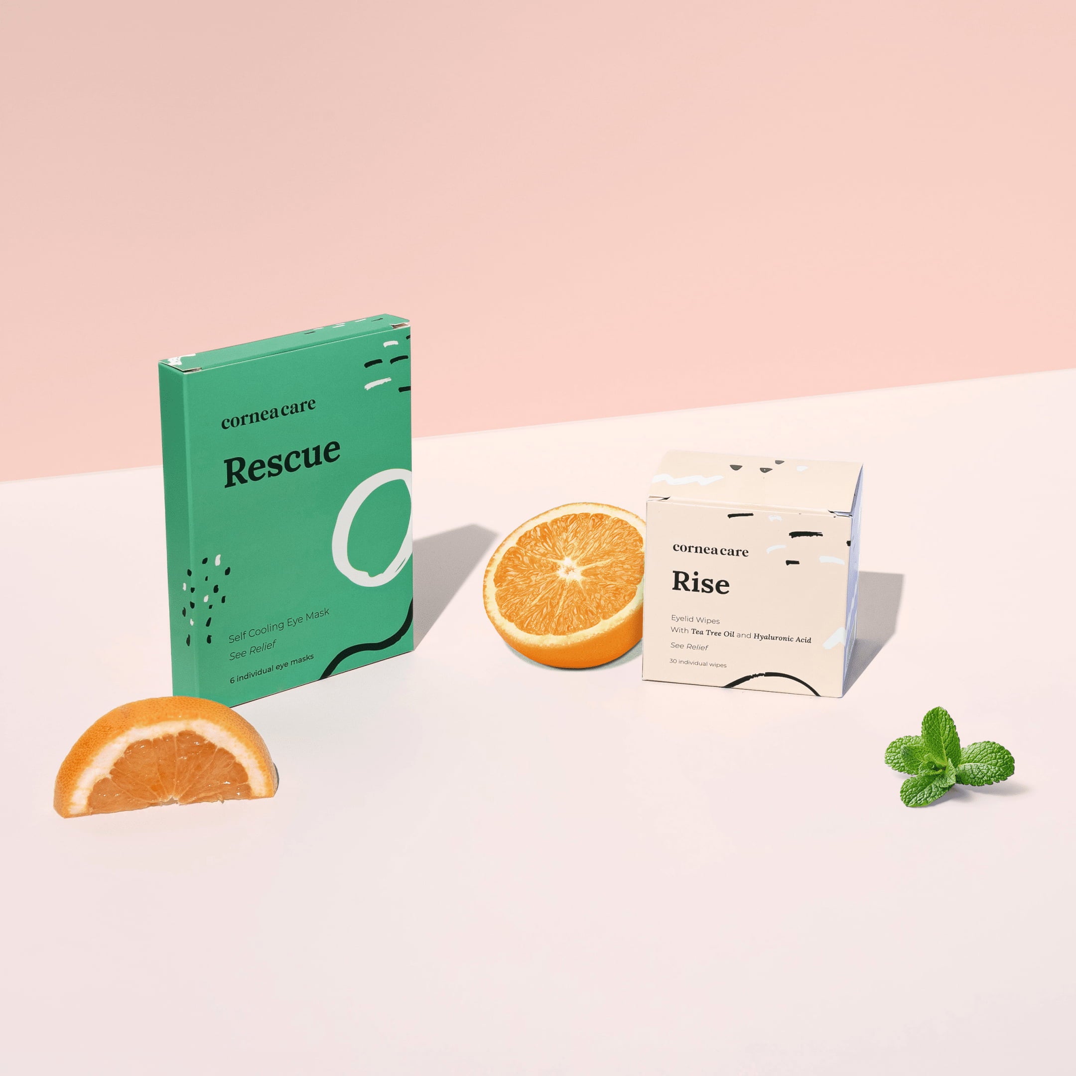 CorneaCare Eyelid Hygiene Starter eyelid wipes and hydrogel cold compresses